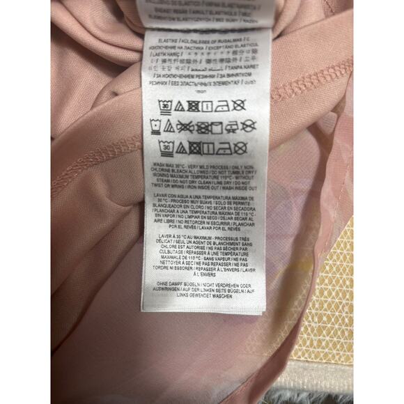 Guess Floral Wrap Darla Romper Womens Size L Pink Bell Sleeves V-Neck *NO BELT - Picture 4 of 11